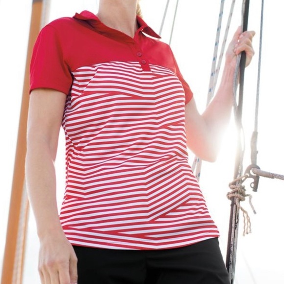 CBUK Spree Polo NWT red/white size medium - Picture 2 of 3